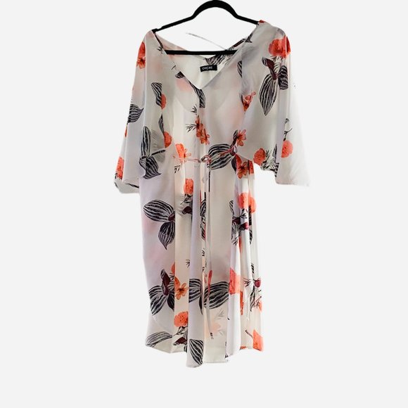 Trendy Chic Floral Asymmetrical Front Tie Mini Dress 🌴 🍹 🌞🍹 🌴 - Picture 6 of 10